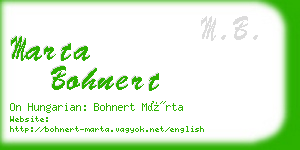 marta bohnert business card